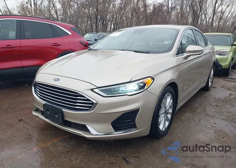 2019 Ford Fusion Hybrid Sel из США, поврежденный, VIN 3FA6P0MU9KR167923